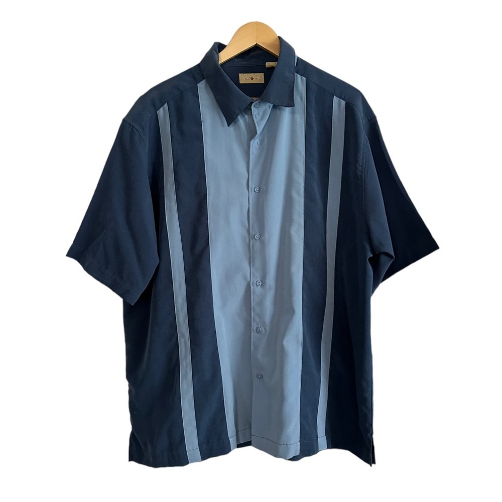 Royal Palm Blue Short Sleeve Shirt Size XXL